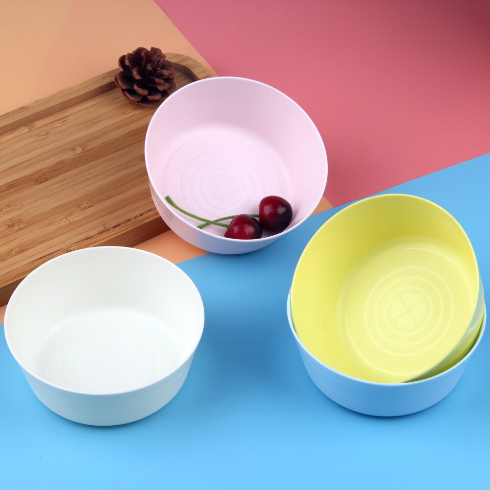 彩色塑料小碗圆形幼儿园儿童饭碗防摔耐摔宝宝碗