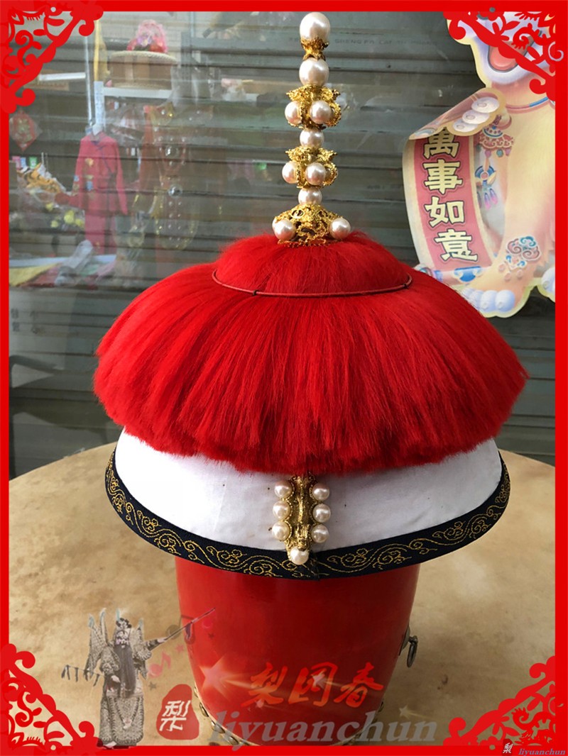 清朝乾隆皇帝古装古代康熙雍正皇上顶戴花翎帽子