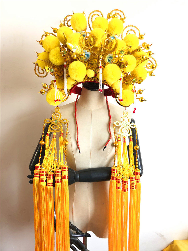 头饰国潮系列头冠戏曲头盔新娘影楼中国国风帽子