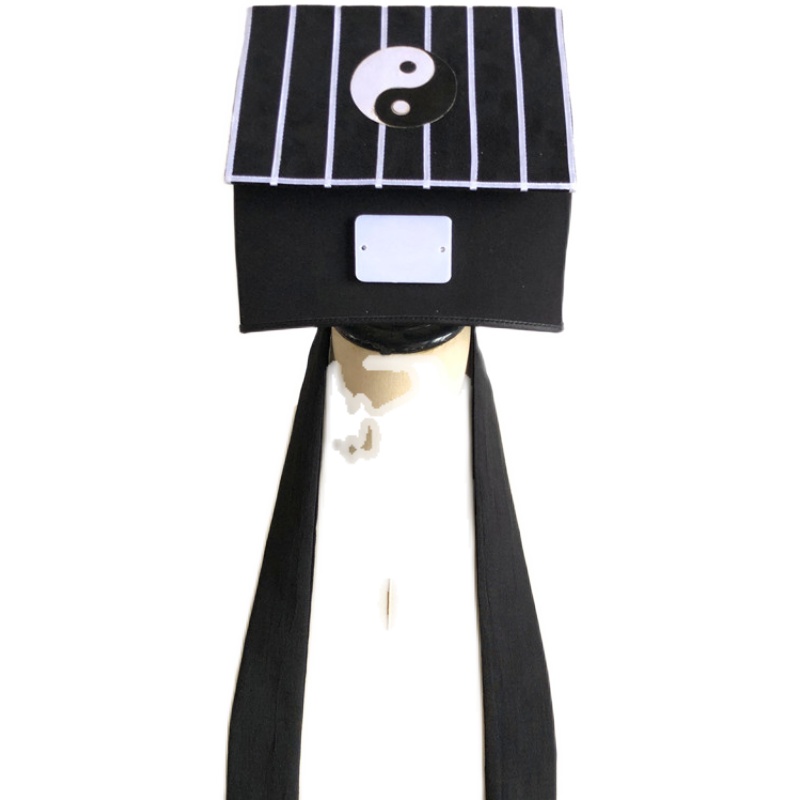 道士高功帽道帽子通用庄子帽混元三清吗帽黑色帽子