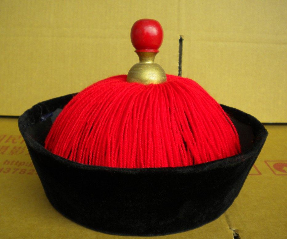 戏曲清朝官帽子古装头饰侍卫帽大臣影视演出摄影道具僵