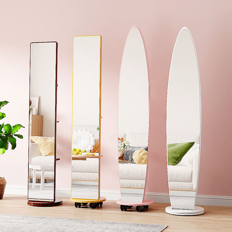 旋转镜子移动落地客厅入户女生卧室挂衣衣架穿衣镜
