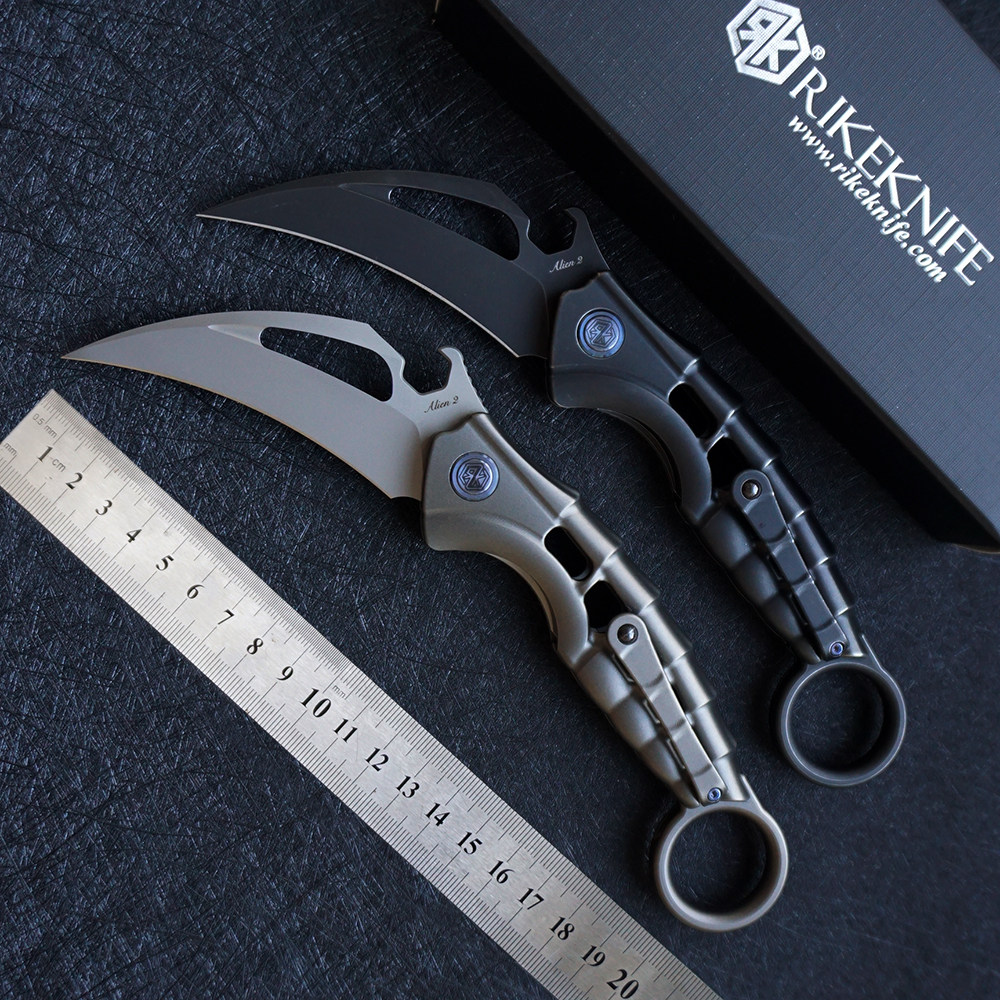 rikeknife外星人爪刀户外口袋折叠alien2随身刀具n690co其他户外刀具