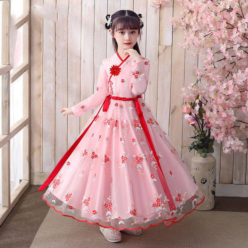 汉服童宝宝秋季2022新款襦裙超仙中国风儿童秋装古装小学生女