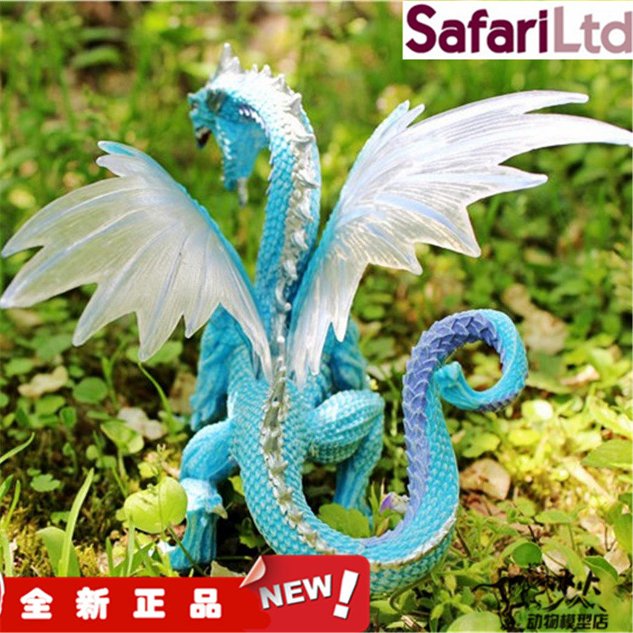safari男孩女孩仿真静态动物怪兽模型玩具蓝色冰龙仿真