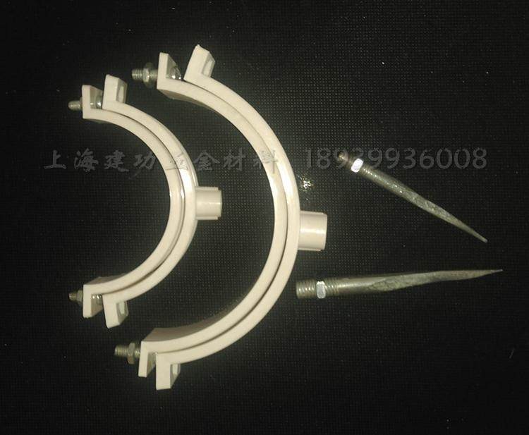 国标75pvc排水110排污下水管配件带钉管卡墙卡抱卡upvc管