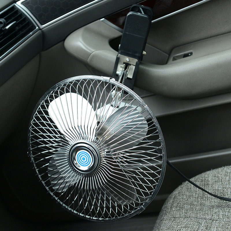 汽车车载车用电风扇12v24v伏风扇直流强力制冷大货车大功率教练车