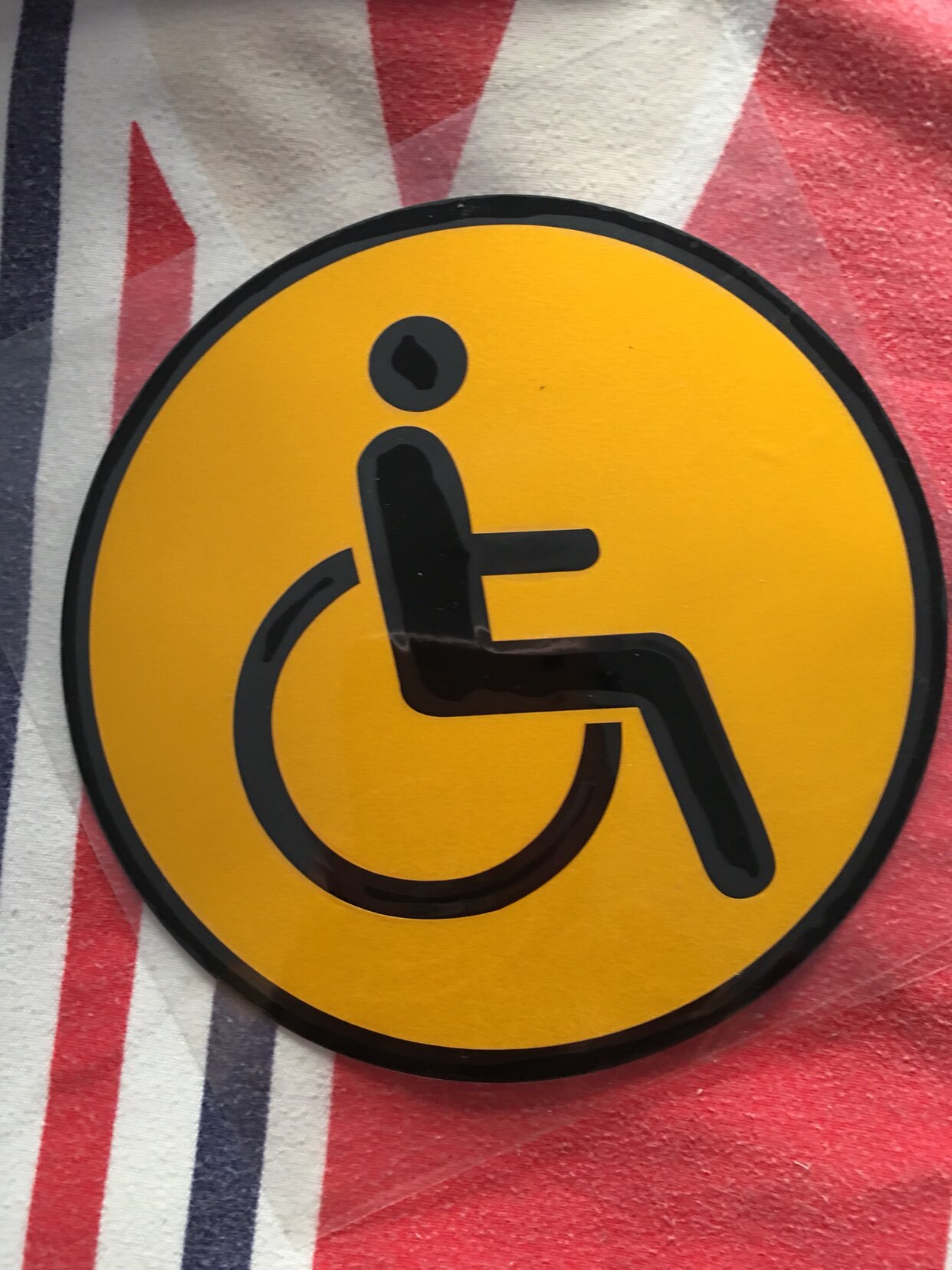 无障碍汽车机动车机车残障车标残疾人专用驾驶反光汽车装饰贴