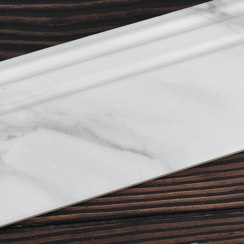 走边脚线纹理大理石边线墙角地脚踢脚白哑光爵士踢脚线