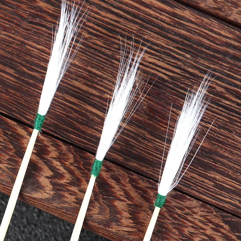 竹柄鹤毛棒采耳工具套装家用掏挖掏耳勺音叉扫打挠转耳朵毛毛50支