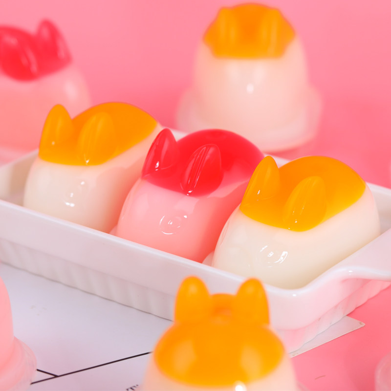 果味兔子果冻弹兔慕斯布丁儿童童可爱卡通零食果冻