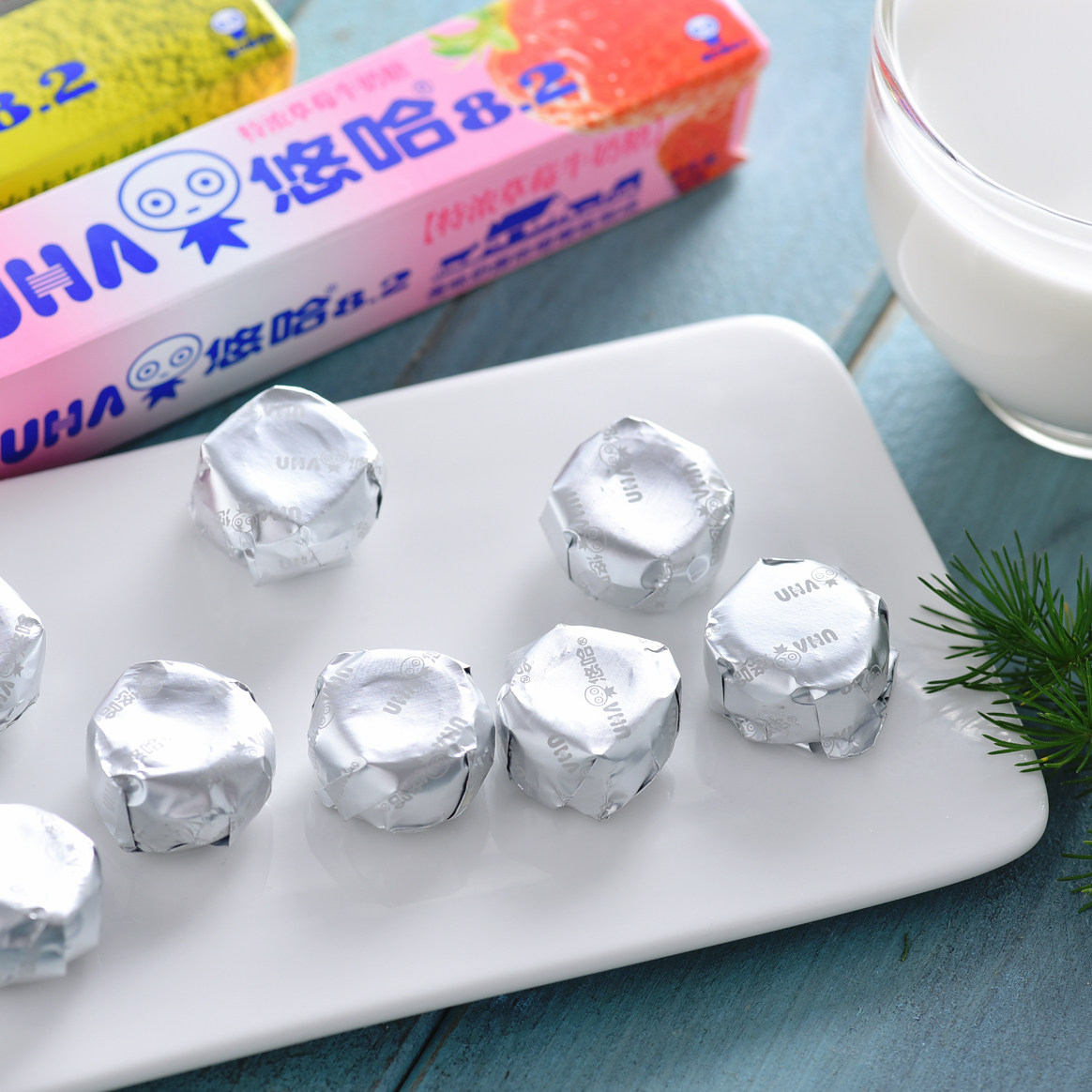 uha悠哈味觉糖果特浓牛奶糖抹茶喜糖悠哈奶糖40g08解馋休闲