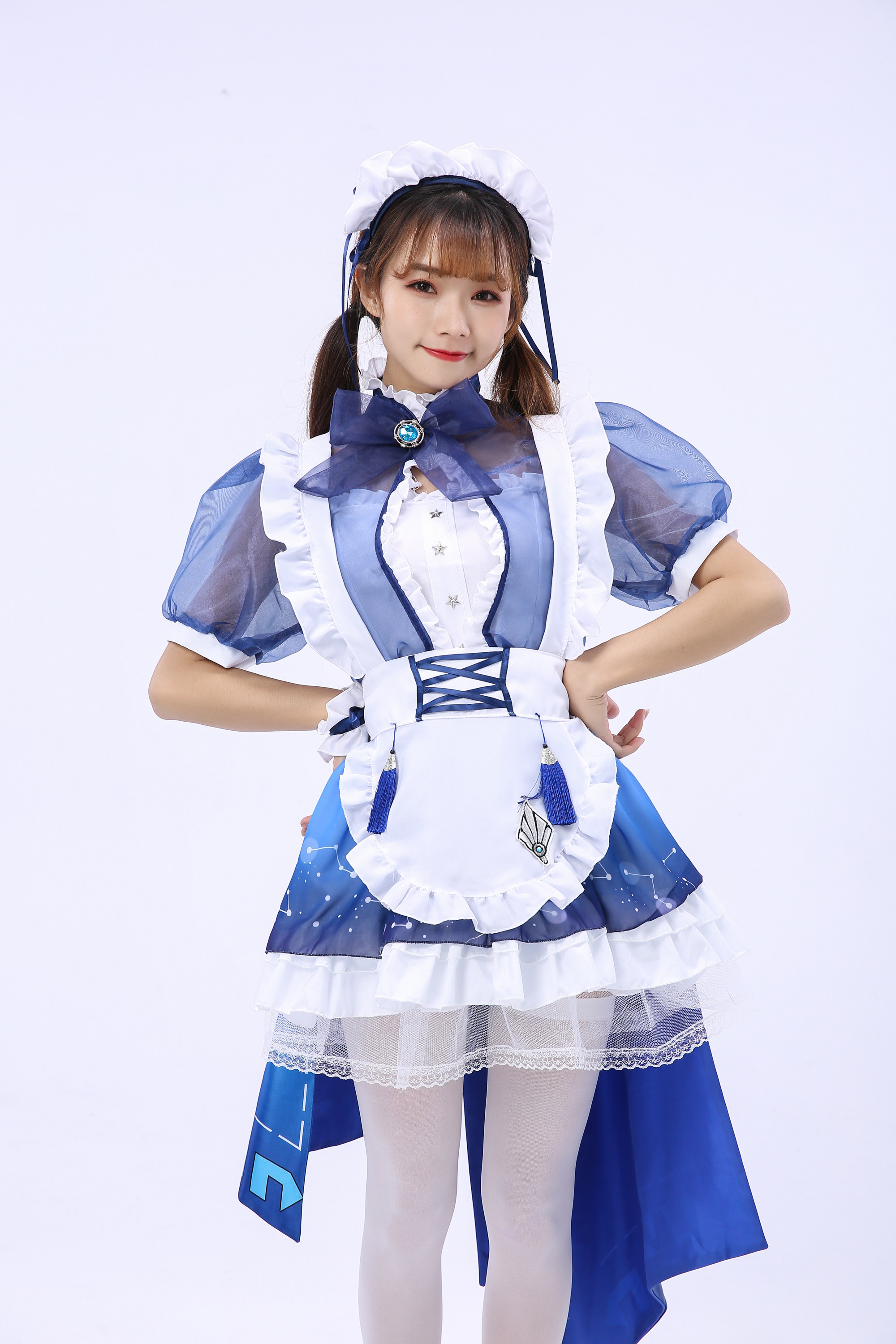 2020实拍动漫诸葛亮性转女仆大佬男生cosply服装cosplay女装