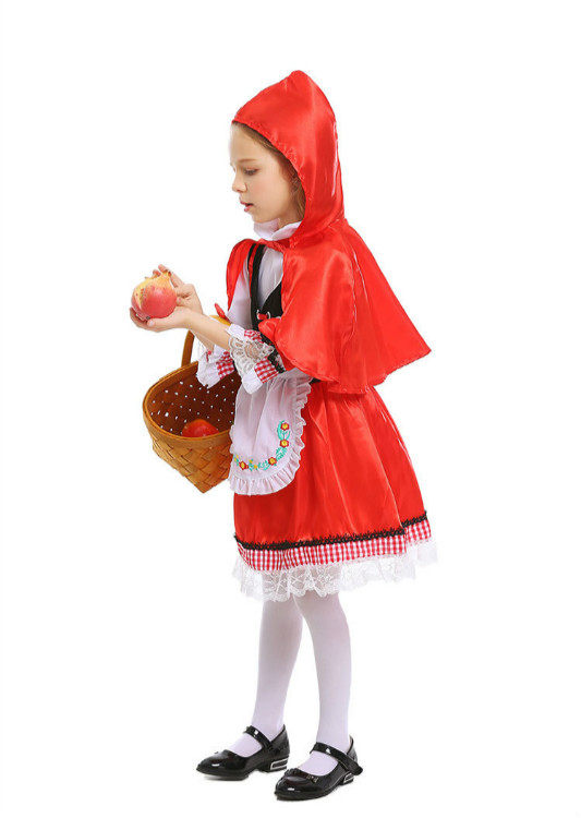 小红帽万圣节cos演出服儿童表演六一节幼稚园舞台童话民族服装