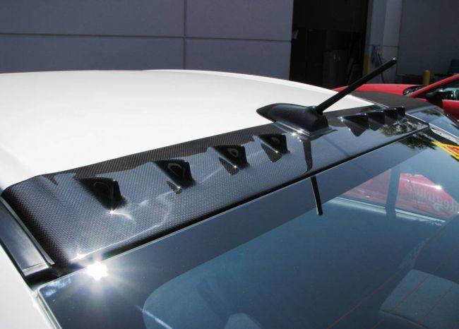 汽车改装三菱evo碳纤维扰流顶鲨鱼树脂纤维打孔尾翼
