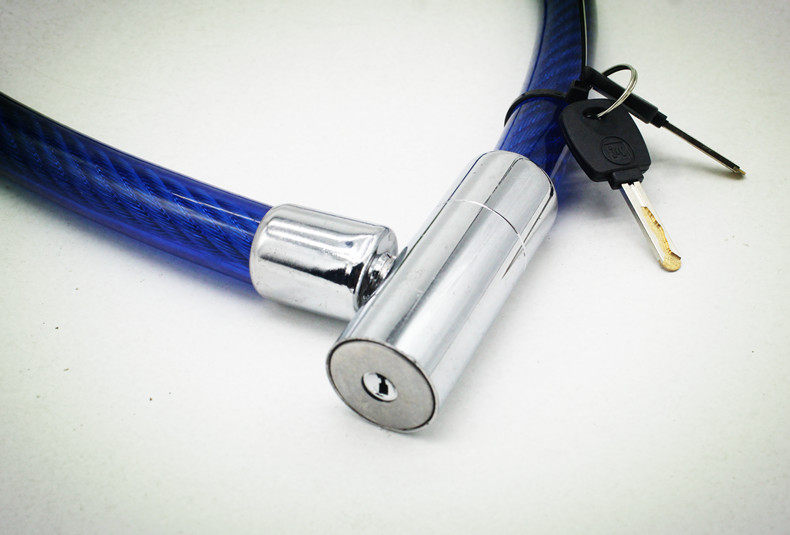 正品保君安环形锁具自行自行车车锁条形链条钢丝自行车锁