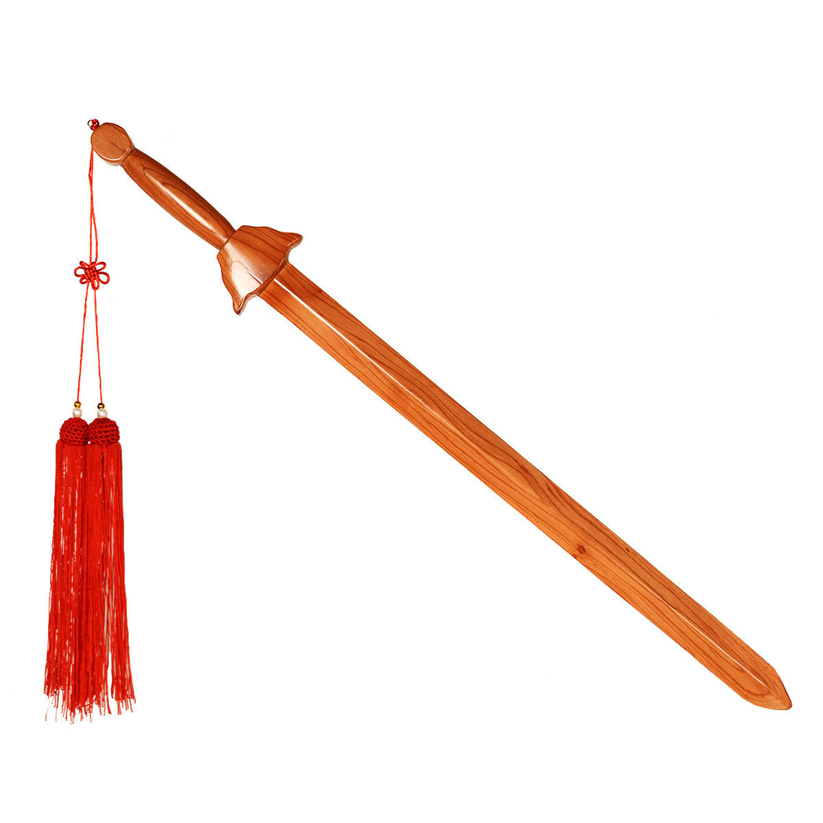 挂件帝祖桃木木剑道士实木雕刻七星八卦家居木雕