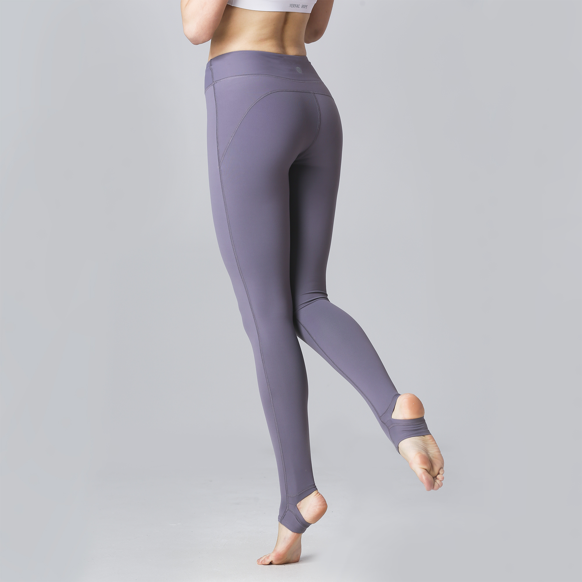 加绒高腰提臀瑜伽踩脚裤女弹力紧身裤马拉松跑步打底健身运动长裤