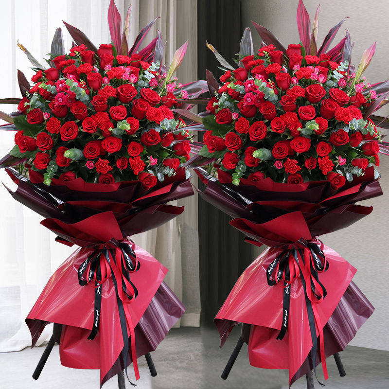 开业花篮全国鲜花同城速递三脚架满天星气球大麦商务用花