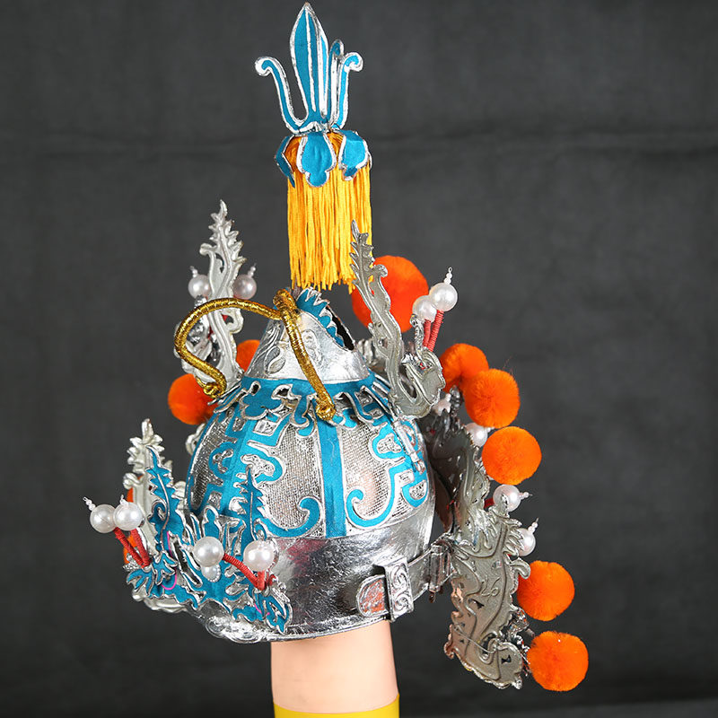 戏曲盔头京剧岳飞将军武将元帅戏剧尖顶顶帅民族服装