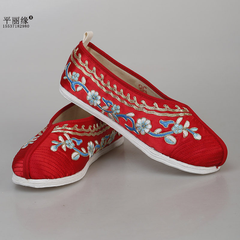 戏曲绣花鞋彩鞋京剧花旦青衣小旦鞋戏古典舞鞋古典舞鞋