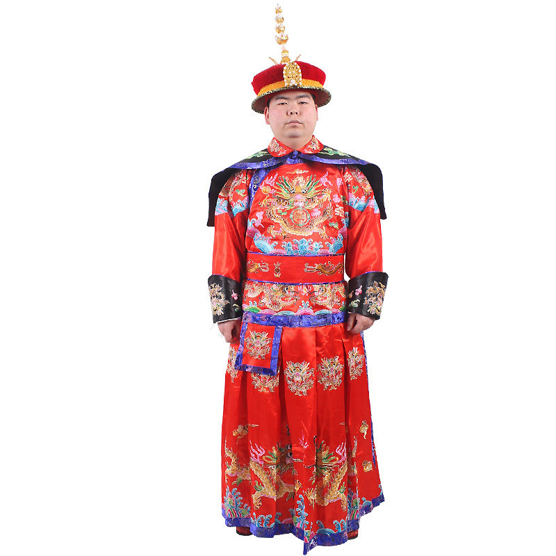 清朝皇帝龙袍刺绣太子康熙乾隆雍正皇阿玛皇上民族服装