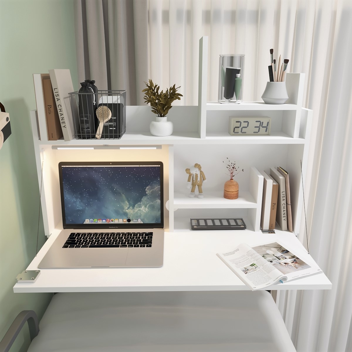 床上上桌悬空电脑桌书桌宿舍神器下铺小桌桌子多功能电脑桌