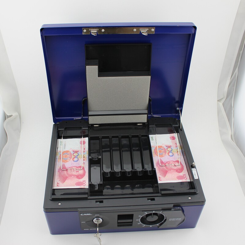 密码钱箱carl咖路cb8760大号中号收银收款手提文创