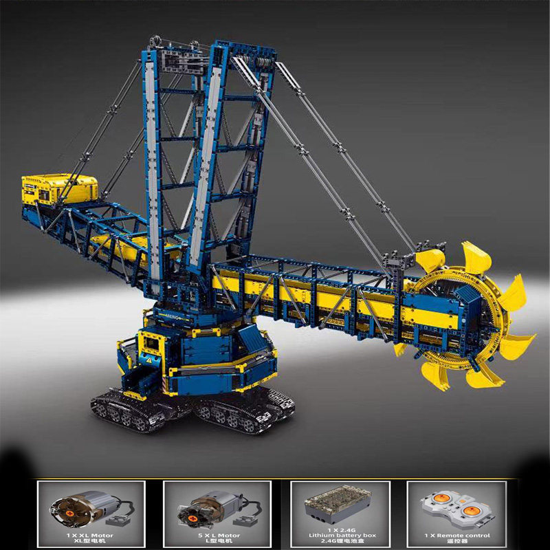 宇星模王17006斗挖掘机积木遥控电动高难度拼装工程机械4588pcs塑料