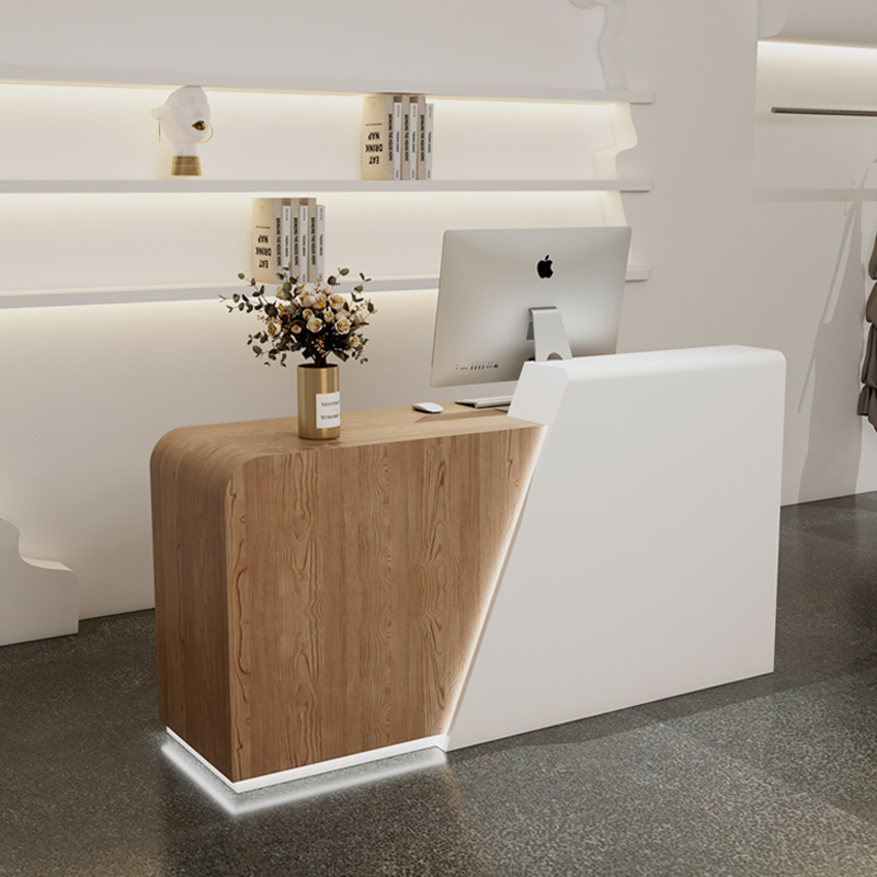 简约现代服装店收银台奶茶茶店吧台美容院理发店接待收银台