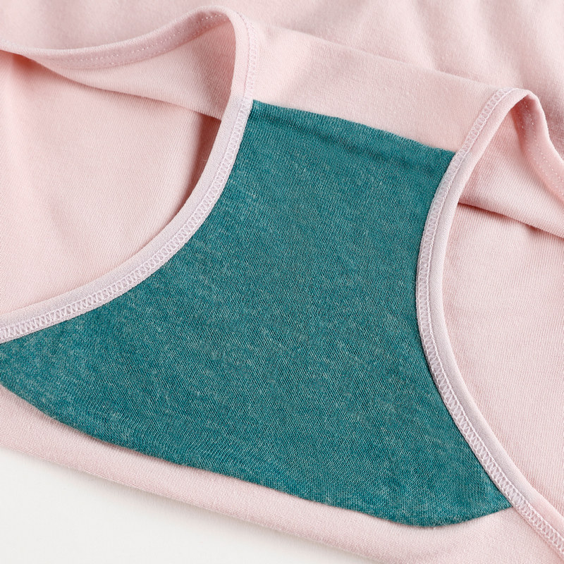 ab内裤女士纯棉抗菌无痕全棉薄款中腰大码少女内衣平角裤短裤2826