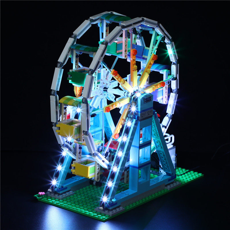 适配乐高31119摩天轮灯光创意百变系列积木led塑料积木
