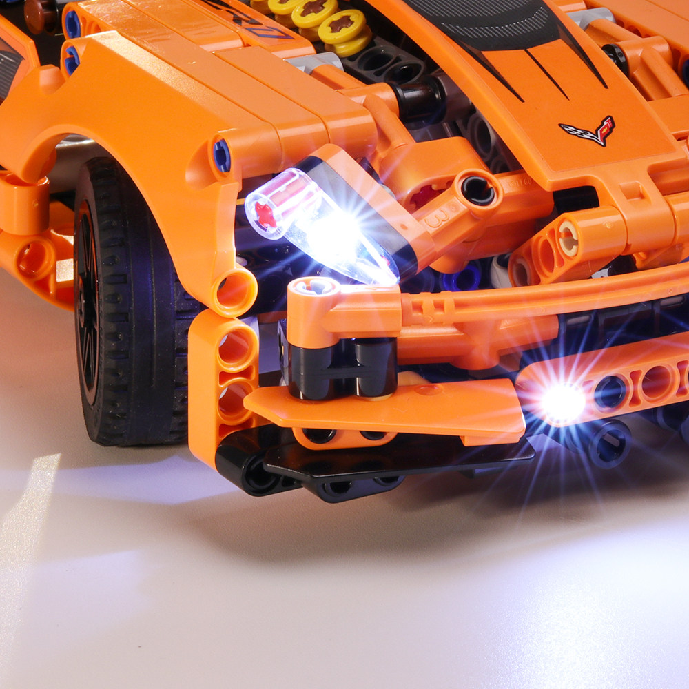 灯饰适用乐高机械42093led雪佛兰科尔维特zr1跑车塑料积木