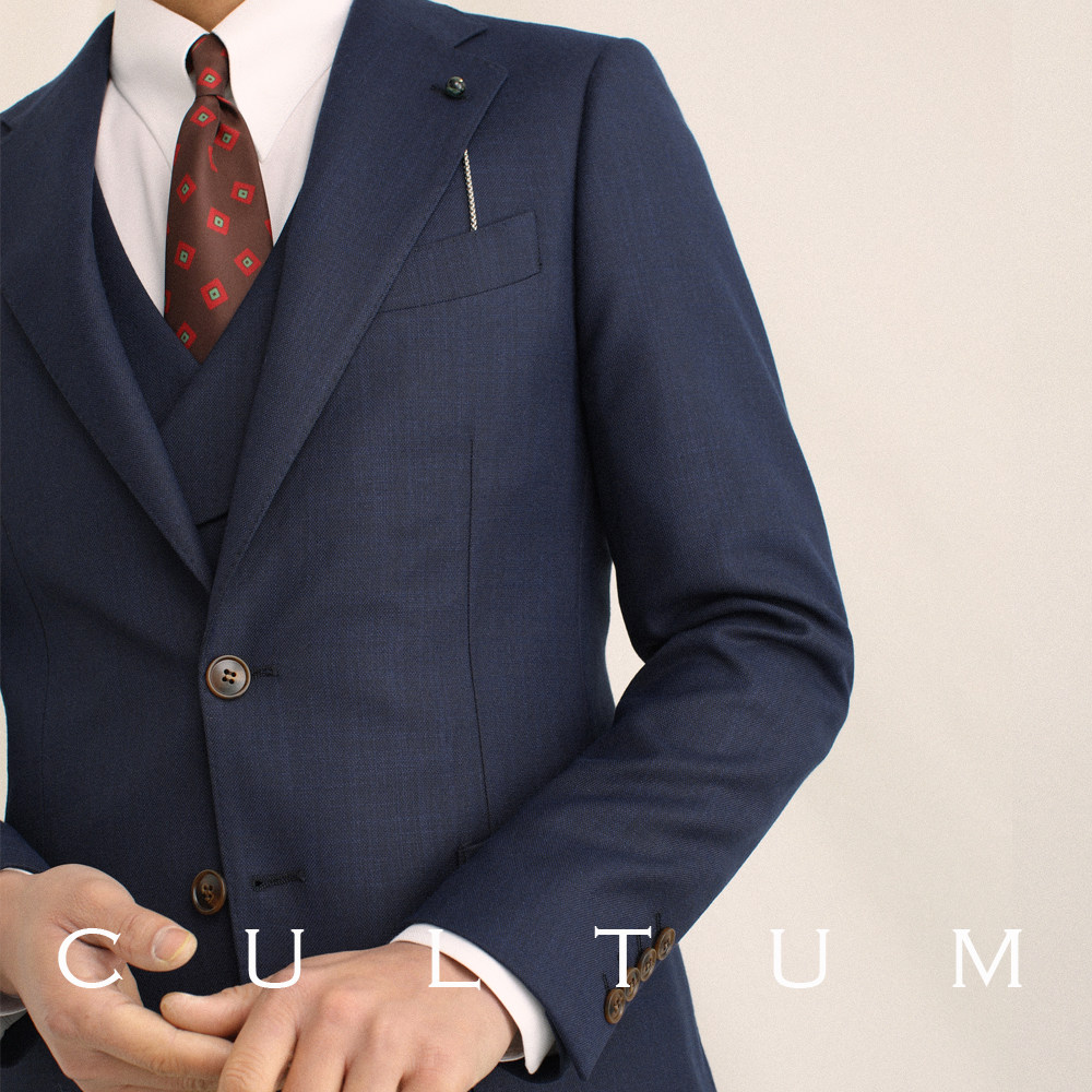 cultum英伦风复古绅士西装套装男商务正潮流修身西服