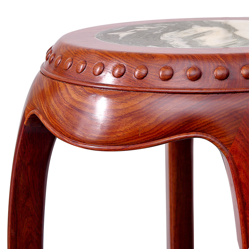 中式鼓凳家用古典小圆明式实木缅甸原木酸枝鼓墩