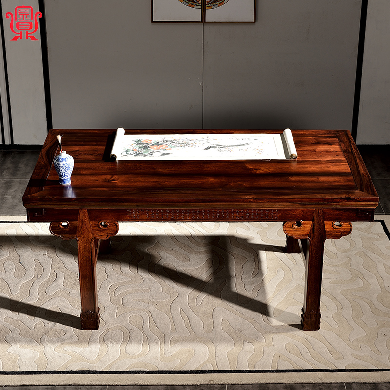 原木仿古红木画案办公简约大画案中式禅意书画其它案台