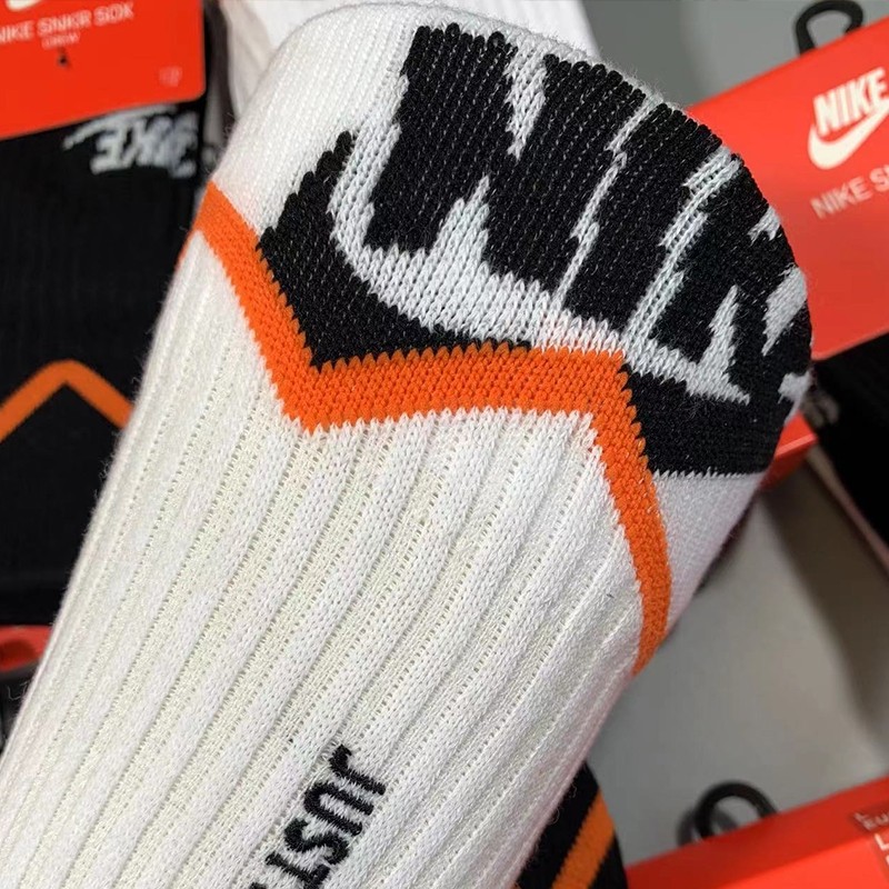 nike耐克男女袜黑白两双装中高筒袜子加厚毛巾底训练实战篮球袜潮