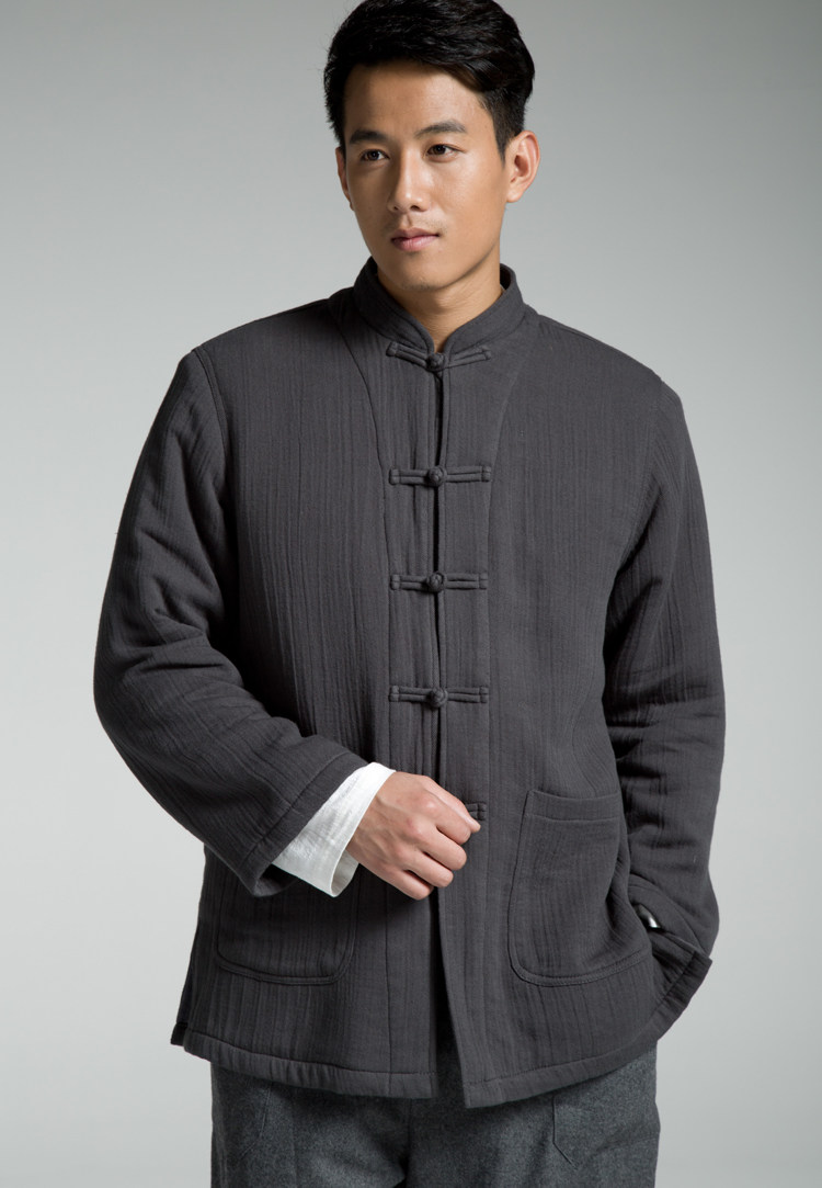 慈缘棉麻布衣禅修服居士服男装唐装汉服男上衣长袖中国风yzs391