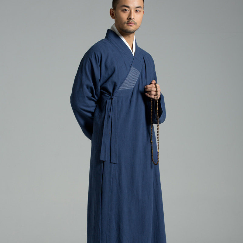 慈缘僧服装水洗棉麻禅意大褂僧袍和尚服长褂夏季薄款yxs01-313