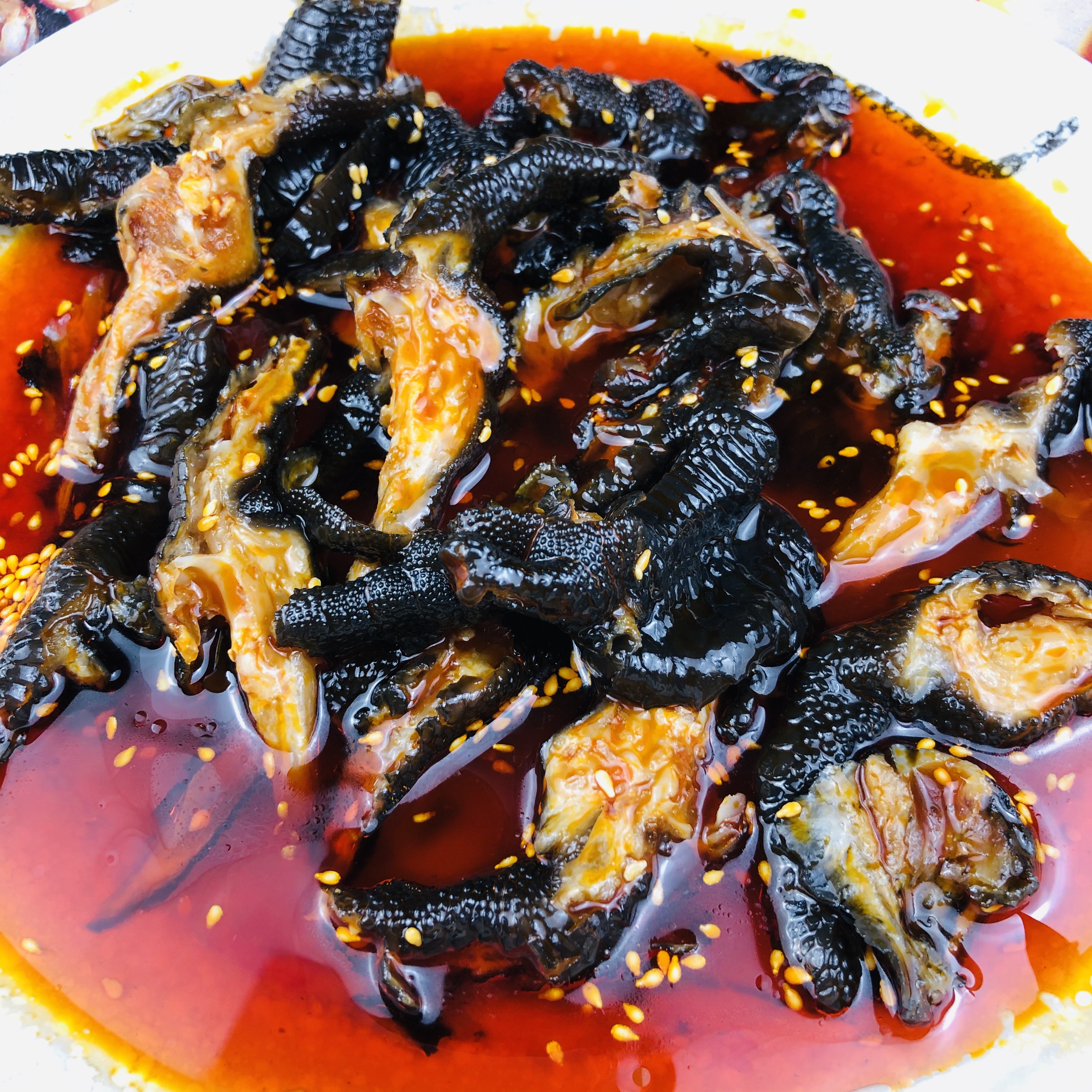 益旺即食袋装冷冻盐帮麻辣无骨鸡爪去骨黑鸡脚脱骨黑凤爪酒店商用
