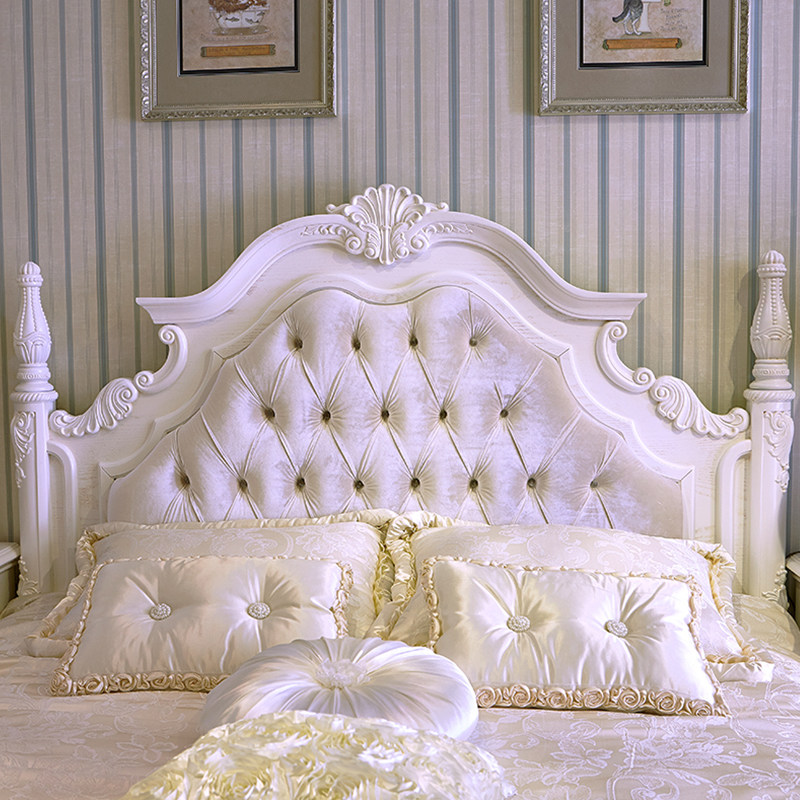 欧式床公主床双人床实木床美式床1.8米1.5法式床田园奢华婚床主卧