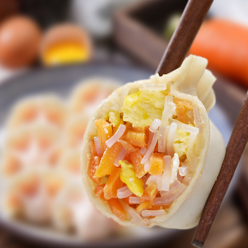 水饺汉唐胡萝卜素360g素馅饺子手工速冻速食儿童水饺