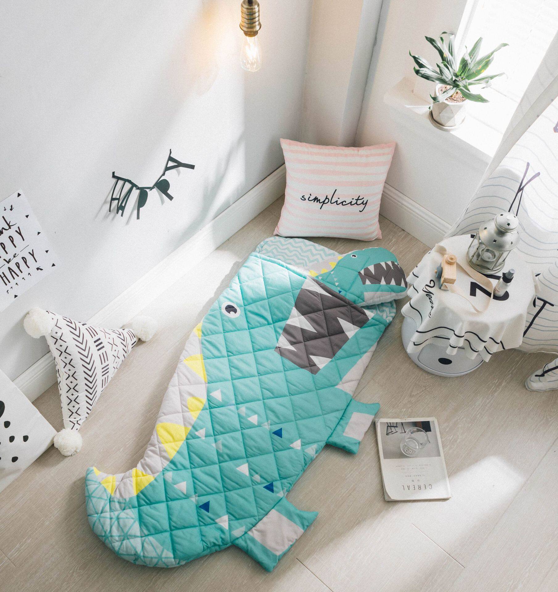 2019新款男女童美人鱼尾巴造型毯子 加厚保暖儿童睡袋 鱼尾防踢被