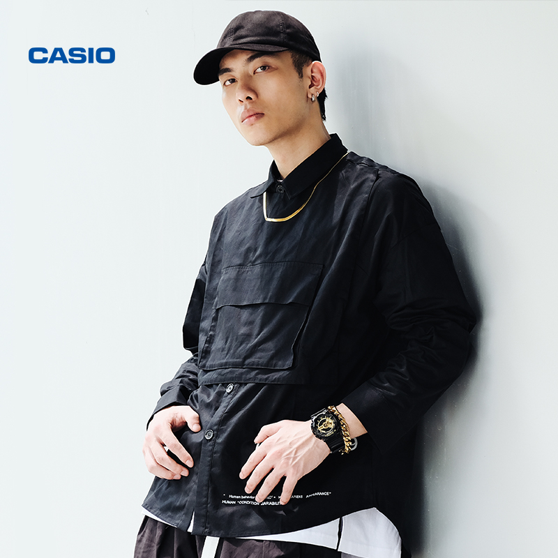 casio旗舰店GA-110GB黑金潮流运动男士手表卡西欧官方正品G-SHOCK