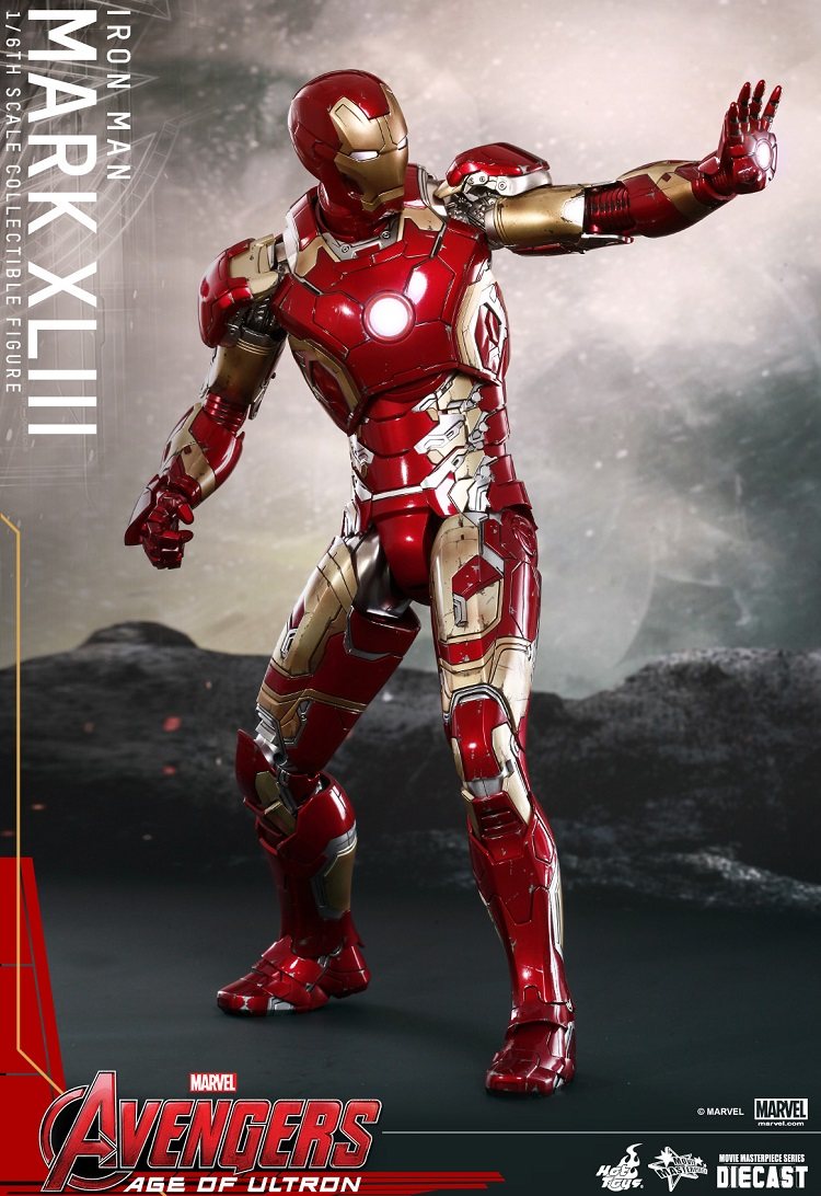 漫威hottoys复仇者联盟奥创创纪元合金压铸钢铁侠mk43兵人专区