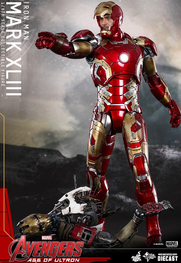 漫威hottoys复仇者联盟奥创创纪元合金压铸钢铁侠mk43兵人专区