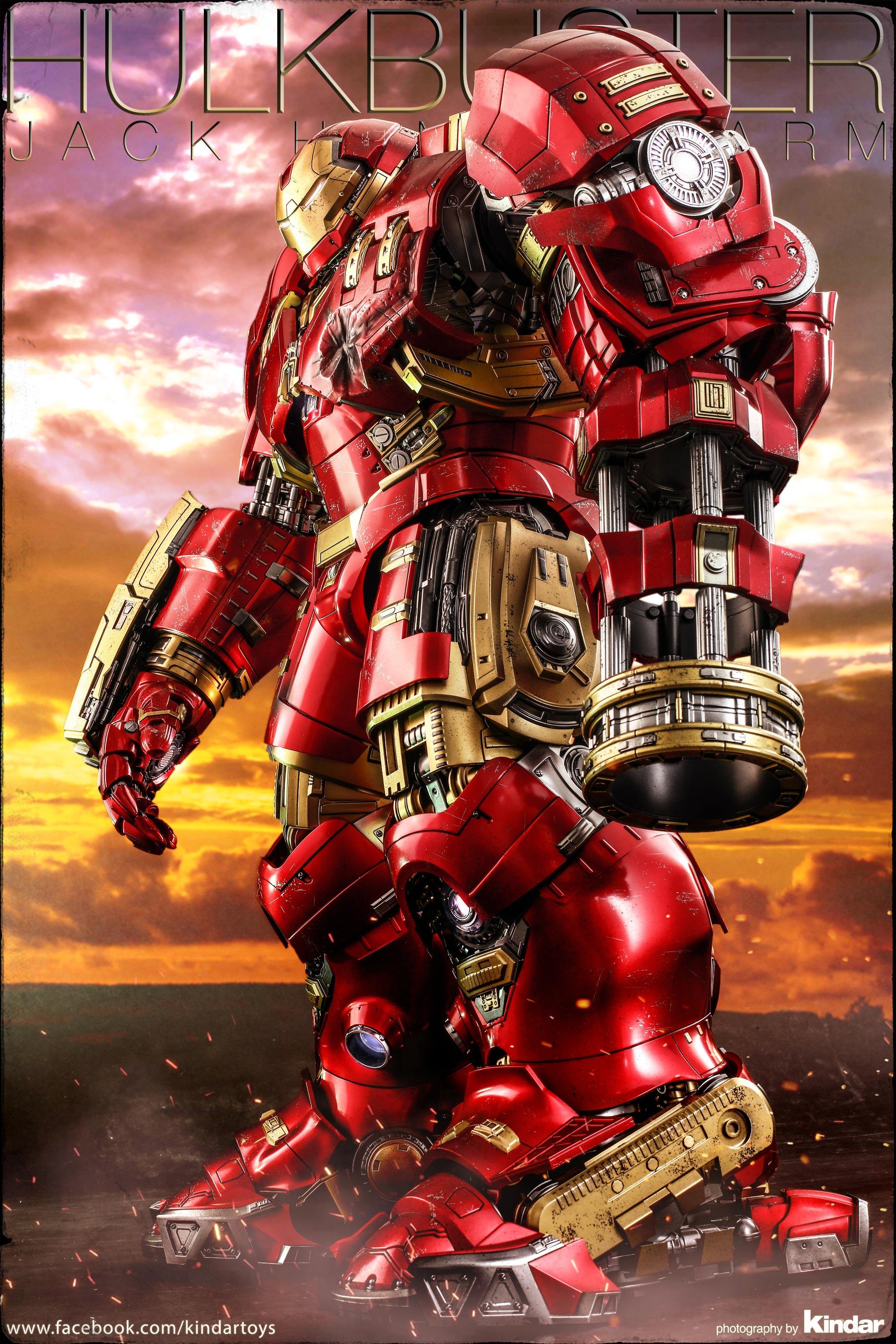 漫威hottoys维罗妮卡气压锤反浩克钢铁侠mk44hulkbuster6人偶兵人专区