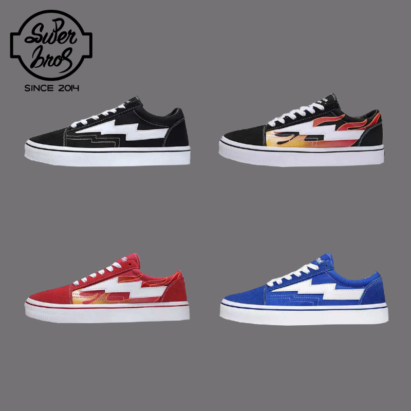 国潮现货LIGHTNING x STORM 闪电风暴LOGO经典火焰闪电鞋男女同款