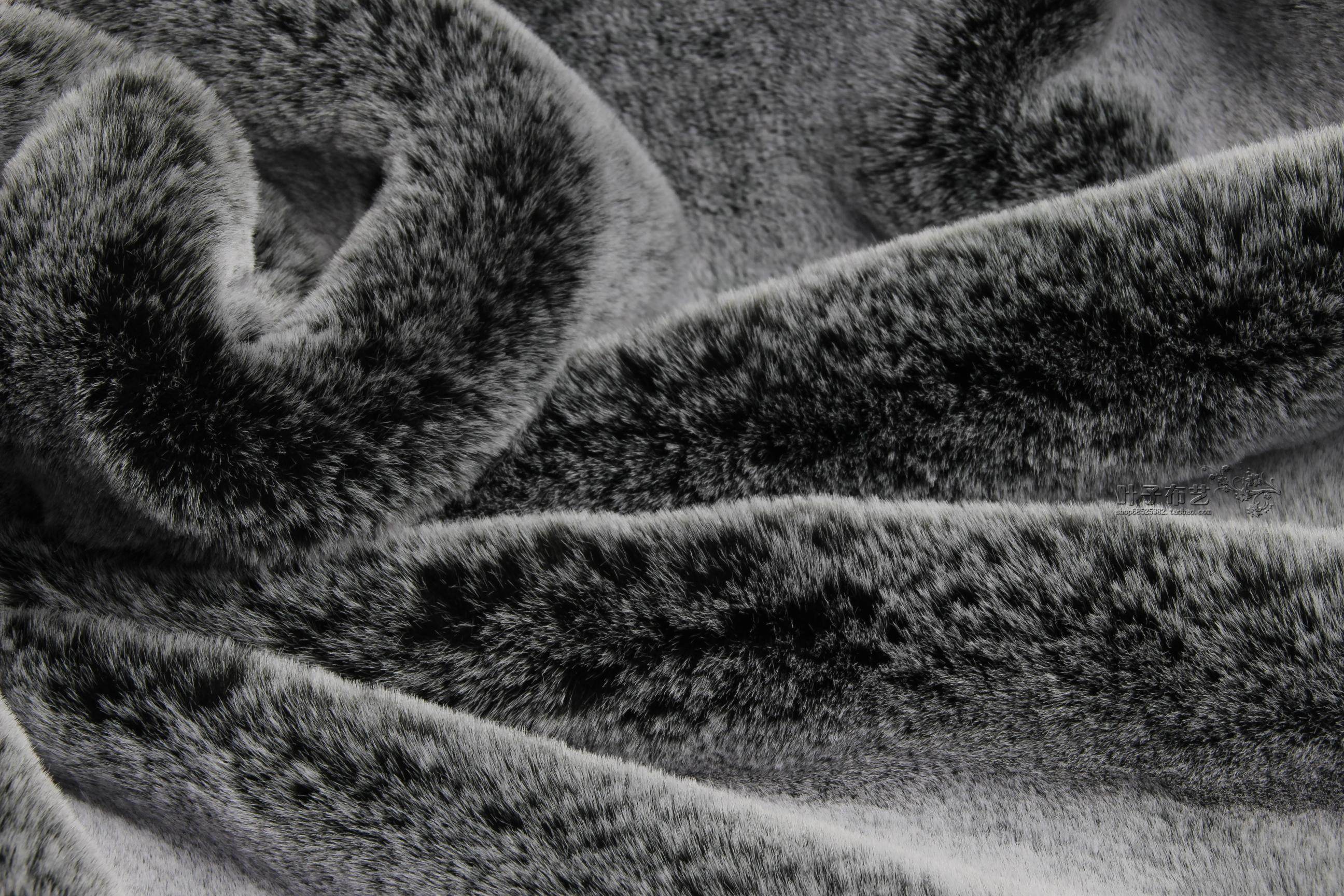 新款高档仿獭兔毛皮草大衣外套毛绒布料毛领海绵垫