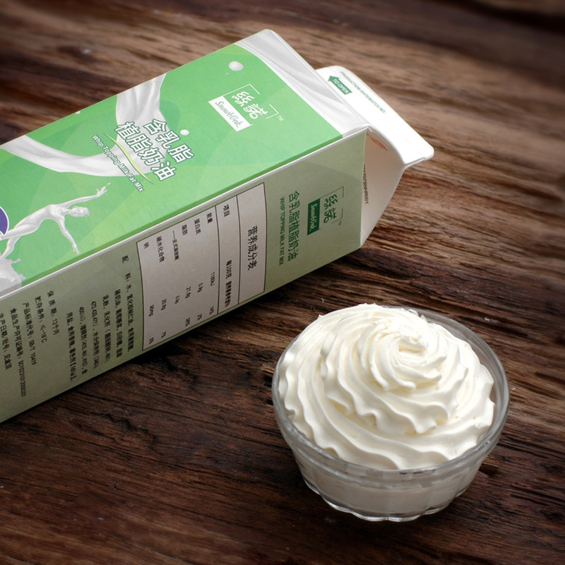 海融丝诺含乳脂奶油 脆皮法棍泡芙原料动植物混合淡奶油蛋糕材料